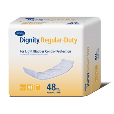 Dignity Regular-Duty Disposable Pads, 4" x 12" - 240/Case