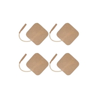 Square Tan Cloth Electrode, 2" x 2" - 4 Pack