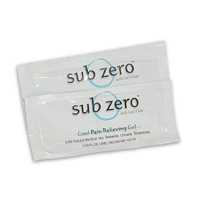 Sub Zero Pain Relieving Gel, 5 mL Packets - 12/Case