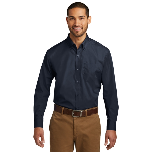 Men's Port Authority Long Sleeve Carefree Poplin Shirt