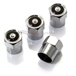 Pool 8 Ball Metal Chrome Tire Valve Stem Caps