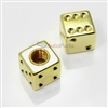 Yellow Gold Dice Tire Valve Stem Caps