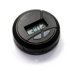 Black Round Digital Clock