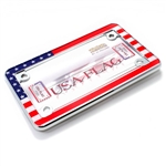 USA Flag Chrome Motorcycle License Plate Frame