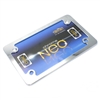 Neo Chrome Motorcycle License Plate Frame