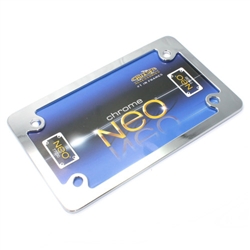 Neo Chrome Motorcycle License Plate Frame