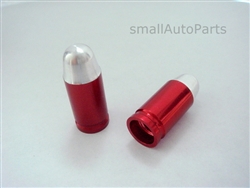 Red Bullet Tip Tire Valve Stem Caps