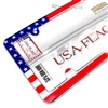 USA American Flag Chrome Plastic License Plate Tag Frame for Auto-Car-Truck