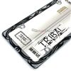Tribal Design Plastic Chrome License Plate Tag Frame for Auto-Car-Truck