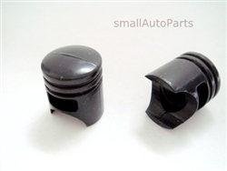 Black Piston Tire Valve Stem Caps