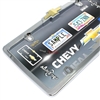 Chevrolet Bowtie Logo Chrome License Plate Tag Frame for Auto-Car-Truck
