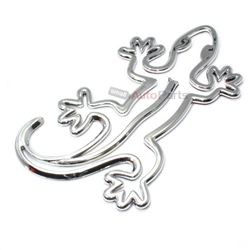 3D Gecko Chrome Emblem-Decal Sticker for Auto-Car-Truck-Bike-Hood-Trunk-Dash