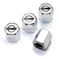 (4) Chevy Corvette C4 Logo Chrome ABS Tire/Wheel Stem Air Valve Car Caps Covers