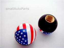 American Flag Ball Tire Valve Stem Caps