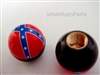 Rebel Flag Ball Tire Valve Stem Caps