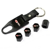 Chevy Corvette Z06 505hp Black Tire Valve Caps 7 Key Chain Gift Set