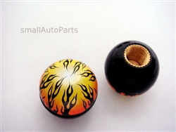 Fire Flames Ball Tire Valve Stem Caps