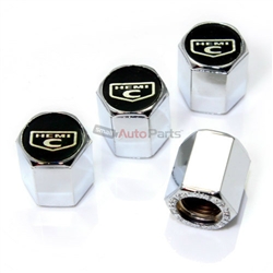 (4) Chrysler 300 Hemi C Logo Chrome ABS Car Tire/Wheel Stem Valve CAPS Covers