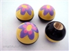 Purple Flower Ball Tire Valve Stem Caps