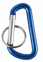 Flat D-Ring Key Chain Ring Belt Clip Carabiner Hook 2 1/4" Long