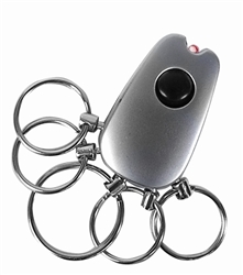 Premium Lighted Red Led Multi Ring Key Chain - flashlight