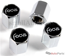 Ford Focus Logo Chrome ABS Tire Valve Stem Caps