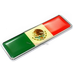 Premium 3D Mexico Flag Chrome Emblem for Car-Truck-Bike rear trunk side fender