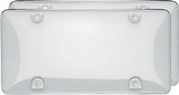 (2) Clear Acrylic License Plate Tag Bubble Shield Covers for USA Car-Truck-SUV