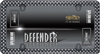Chrome/Black Defender Studs Spikes License Plate Tag Frame for USA Car-Truck-SUV