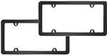 2 Carbon Fiber Black Plastic License Plate Tag Frames for USA Car-Truck-SUV
