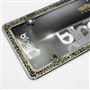 Luxury Leopard Gold/Chrome/Black License Plate Tag Frame for Car-Truck-SUV