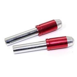 2 Chrome Red Bullet Interior Door Lock Knobs Pins for Car-Truck-HotRod-Classic