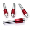 4 Chrome Red Bullet Interior Door Lock Knobs Pins for Car-Truck-HotRod-Classic