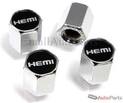 Dodge Hemi Logo Chrome ABS Tire Valve Stem Caps