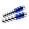 2 Chrome Blue Bullet Interior Door Lock Knobs Pins for Car-Truck-HotRod-Classic