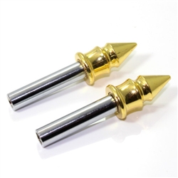 2 Universal Gold Spike Interior Door Lock Knobs Pins for Car-Truck-HotRod