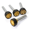 4 Universal Gold Wheel Rim Interior Door Lock Knobs Pins for Car-Truck-HotRod