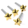 4 Universal Gold Star Interior Door Lock Knobs Pins for Car-Truck-HotRod