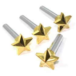 4 Universal Gold Star Interior Door Lock Knobs Pins for Car-Truck-HotRod