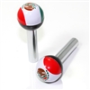 2 Universal Mexico Flag Ball Interior Door Lock Knobs Pins for Car-Truck-HotRod