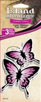 3 Pink Butterfly Fresh Linen Hanging Tree Style Air Fresheners for Car-Truck etc