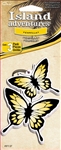 3 Yellow Butterfly Vanilla Hanging Tree Style Air Freshener for Car-Truck etc.