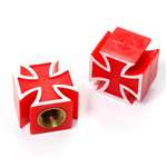 Valve Caps - Red Iron Cross - Pack of 2