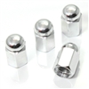 4 Chrome Hex Dome Wheel Tire Pressure Air Stem Valve Caps for Auto-Car-Truck