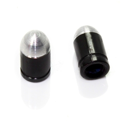 2 Custom Black Bullet Tire Wheel Air Stem Presta Valve Caps for Bicycle-Bike