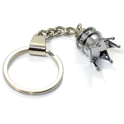 Chrome Crown Keychain