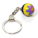 Key Chain - Purple Flower Ball