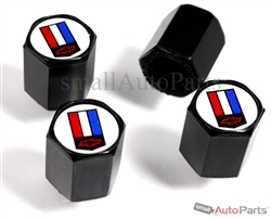 Chevrolet Camaro Logo Black ABS Tire Valve Stem Caps