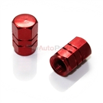 Red Aluminum Tire Valve Stem Caps