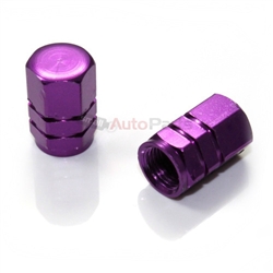 Purple Aluminum Tire Valve Stem Caps